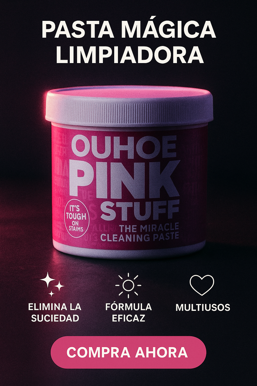 ¡PACK 2 Pastas Mágicas Limpiadora Pink Stuff! + Envios Gratis